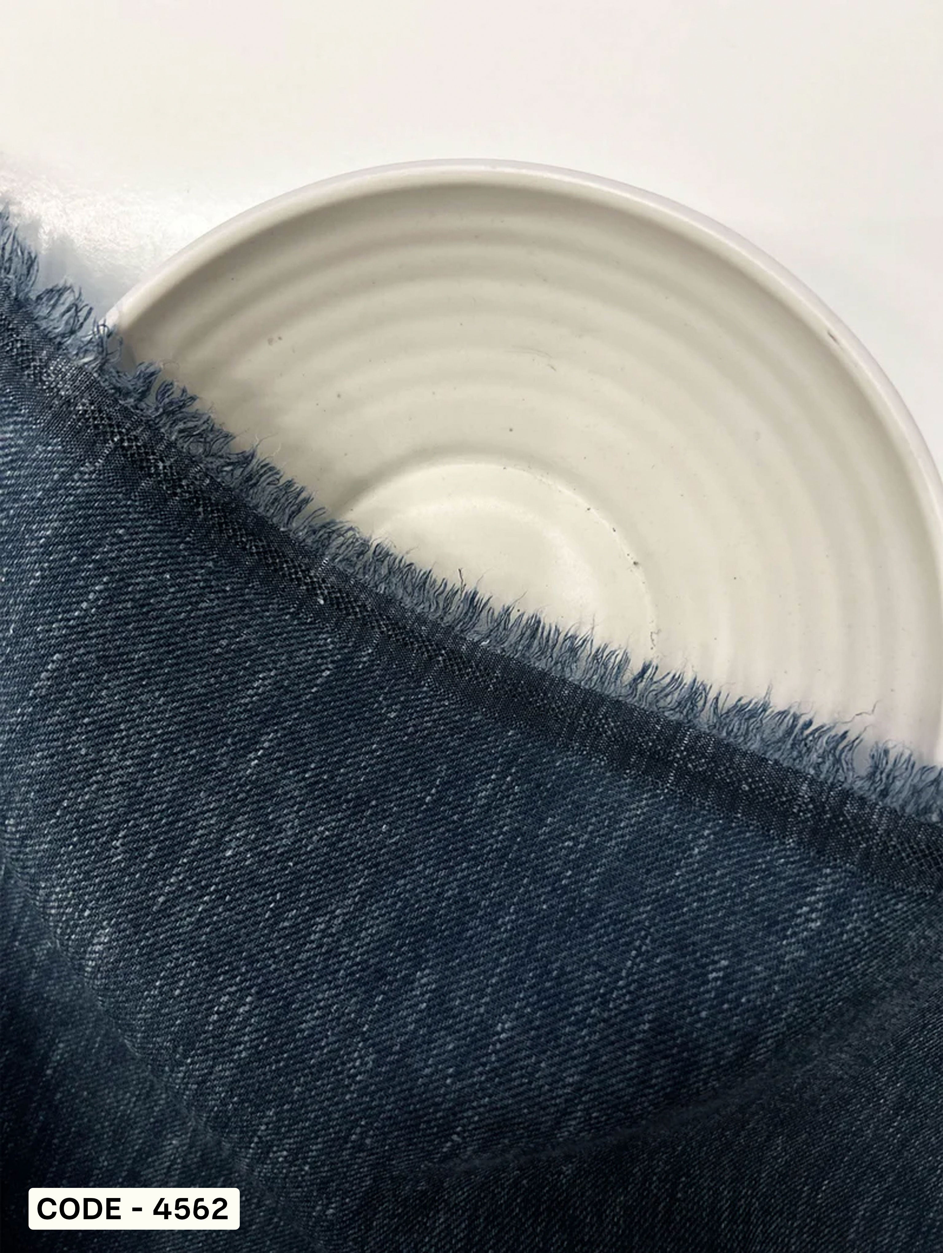 Blended Cotton Slub Yarn Dyed Twill Denim Fabric 58"