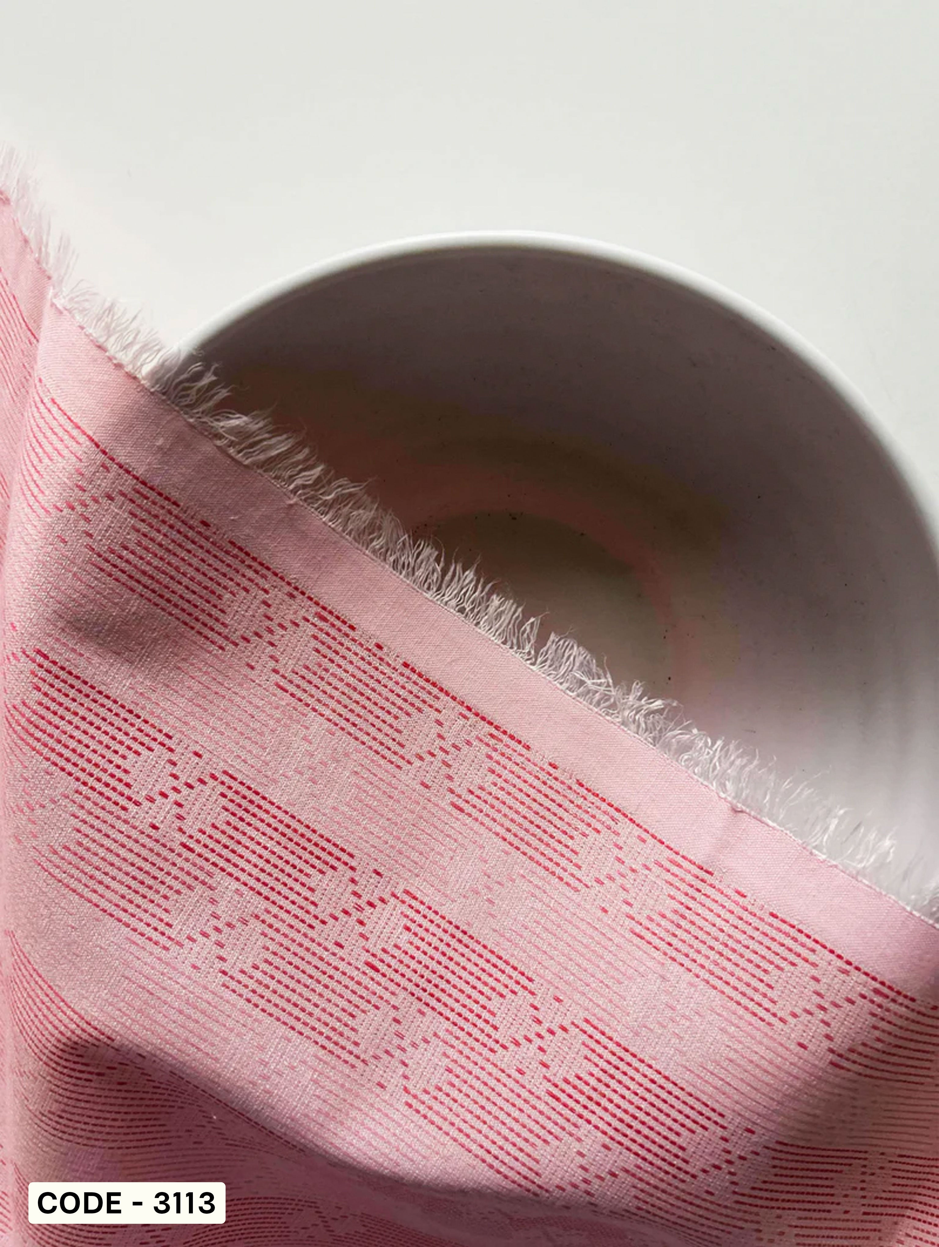 Pink Blended Cotton Dobby Mill Dyed Fabric 58"