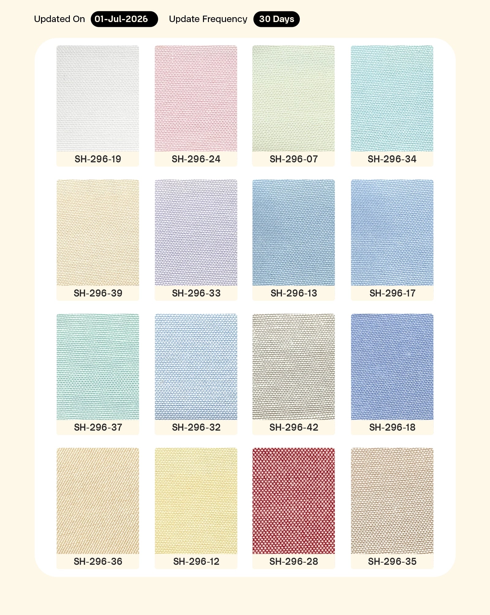 Poly Cotton Oxford Yarn Dyed Fabric 56"