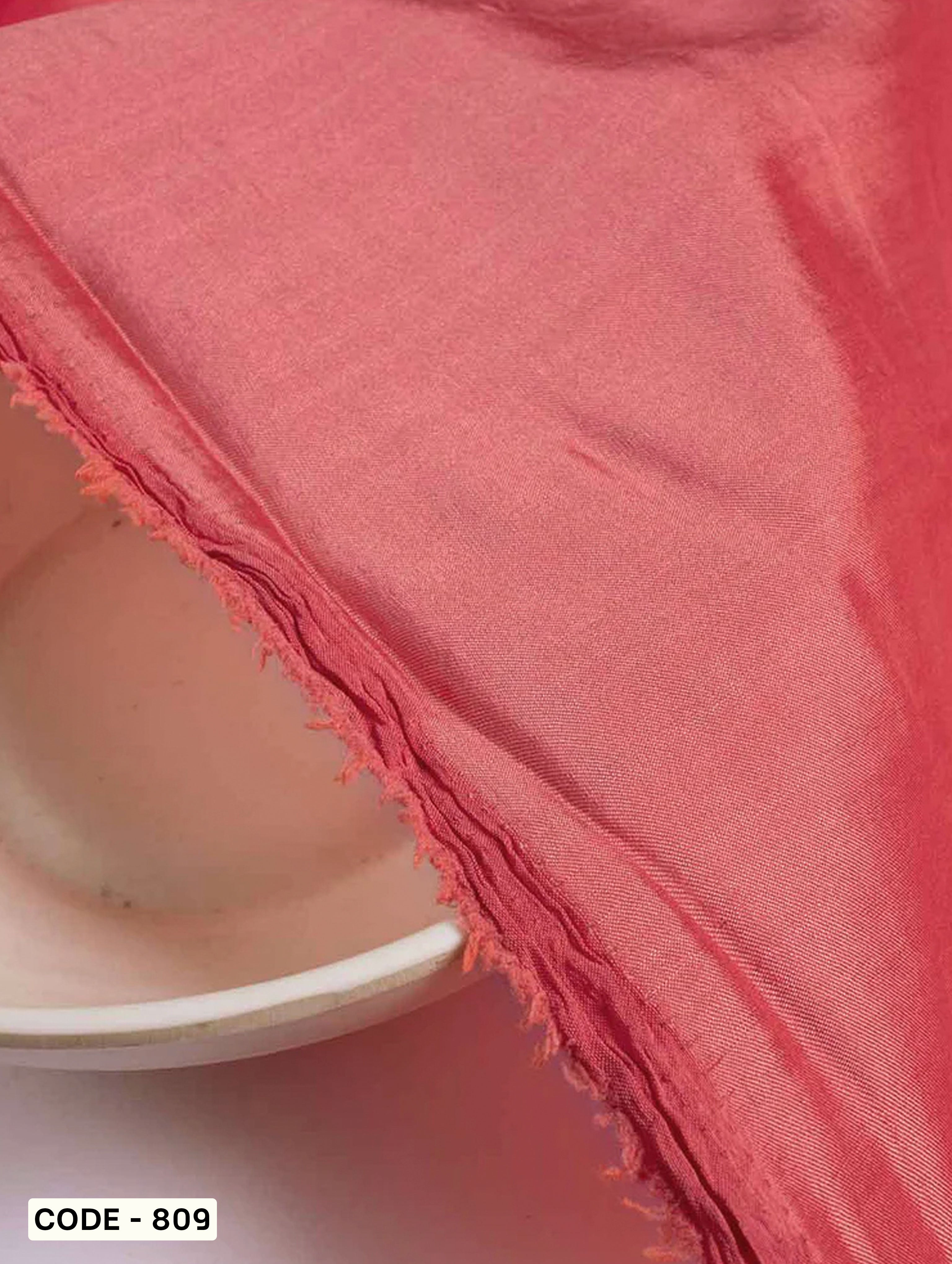 Poly Tussar Silk Mill Dyed Fabric - 6.5 kg