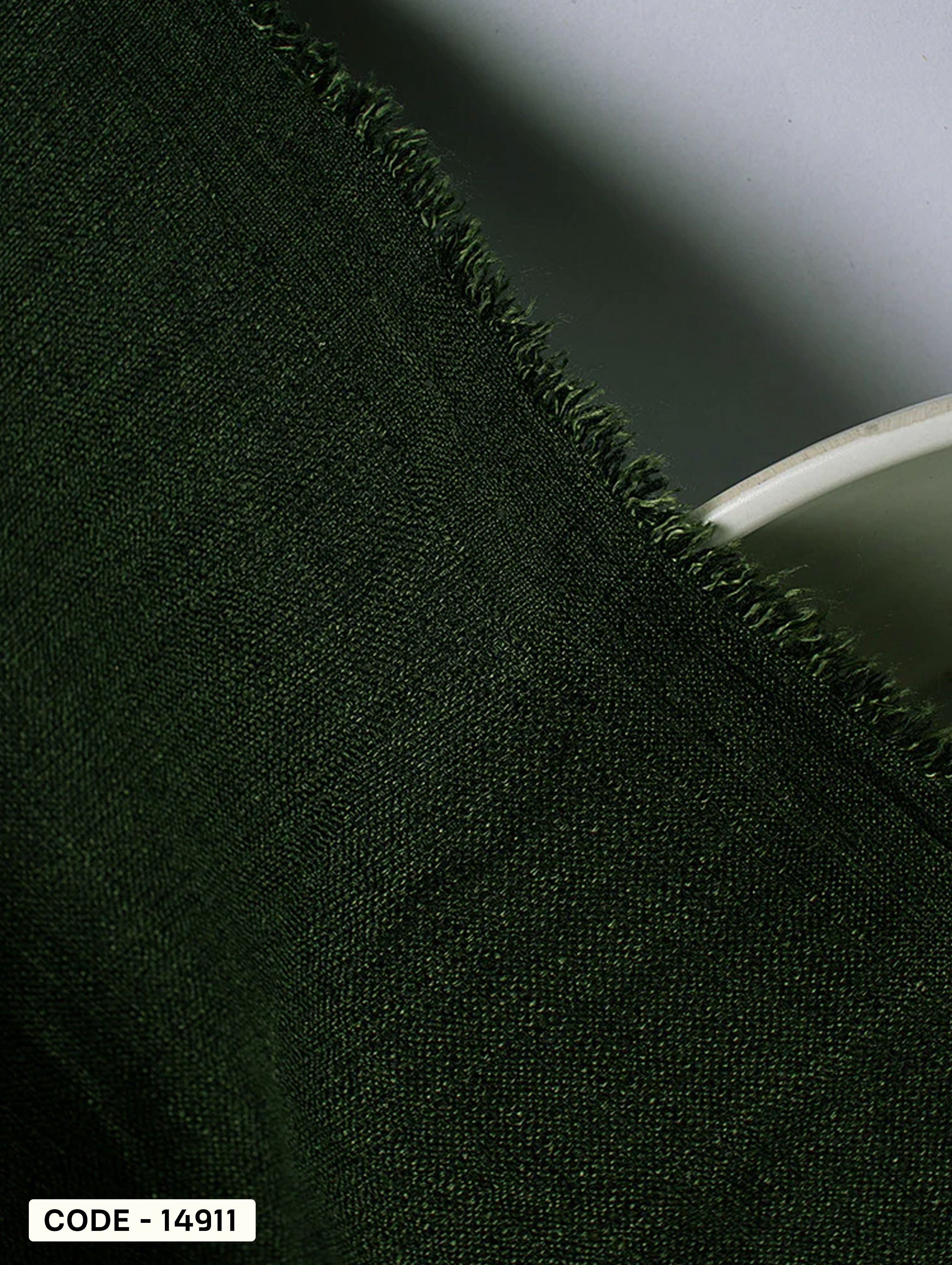Green Poly Slub Mill Dyed Fabric 58" - 19 kg