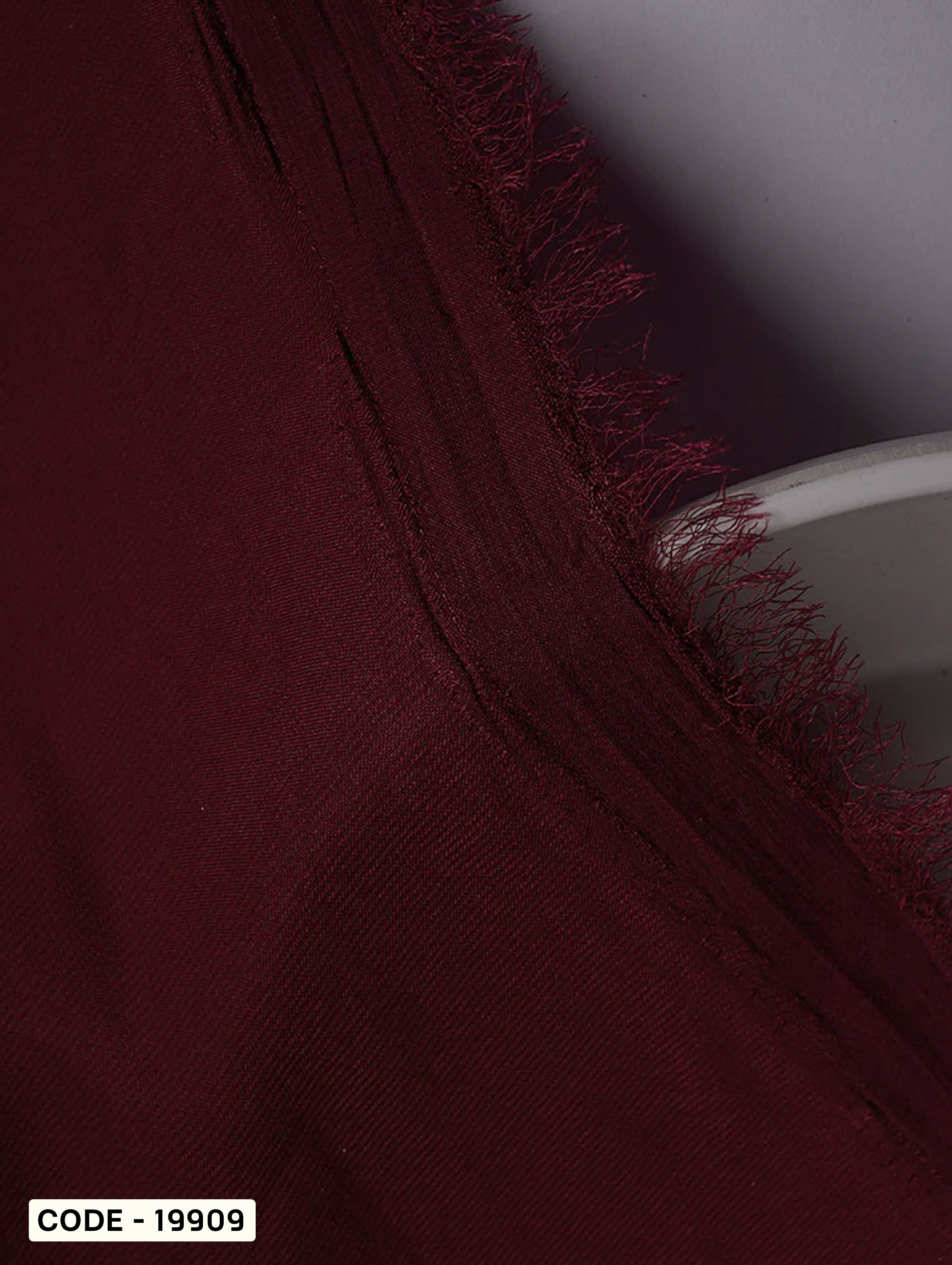 Maroon Poly Suede Mill Dyed Fabric 46" - 10 kg