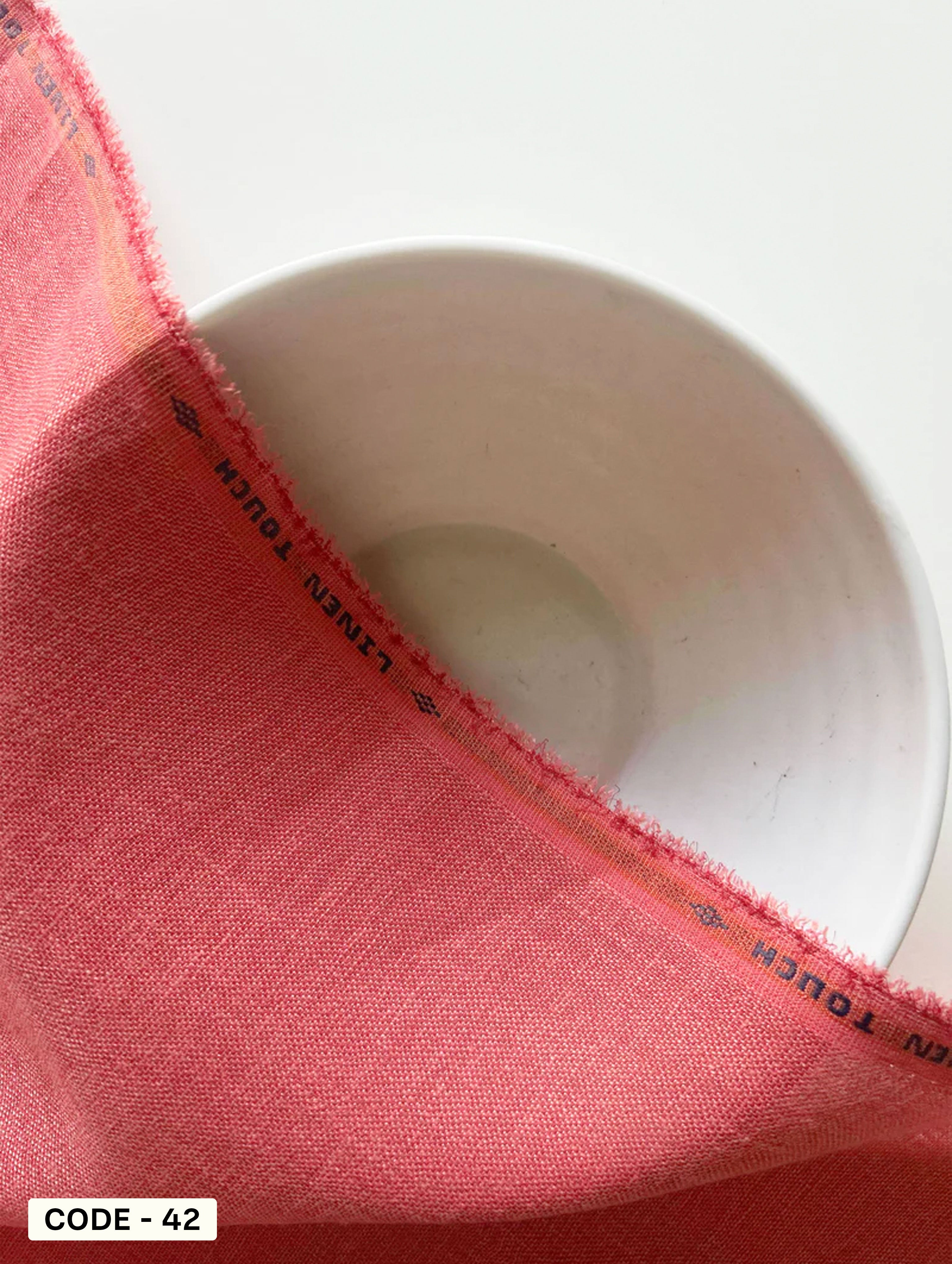 Poly Linen Mill Dyed Fabric 58"