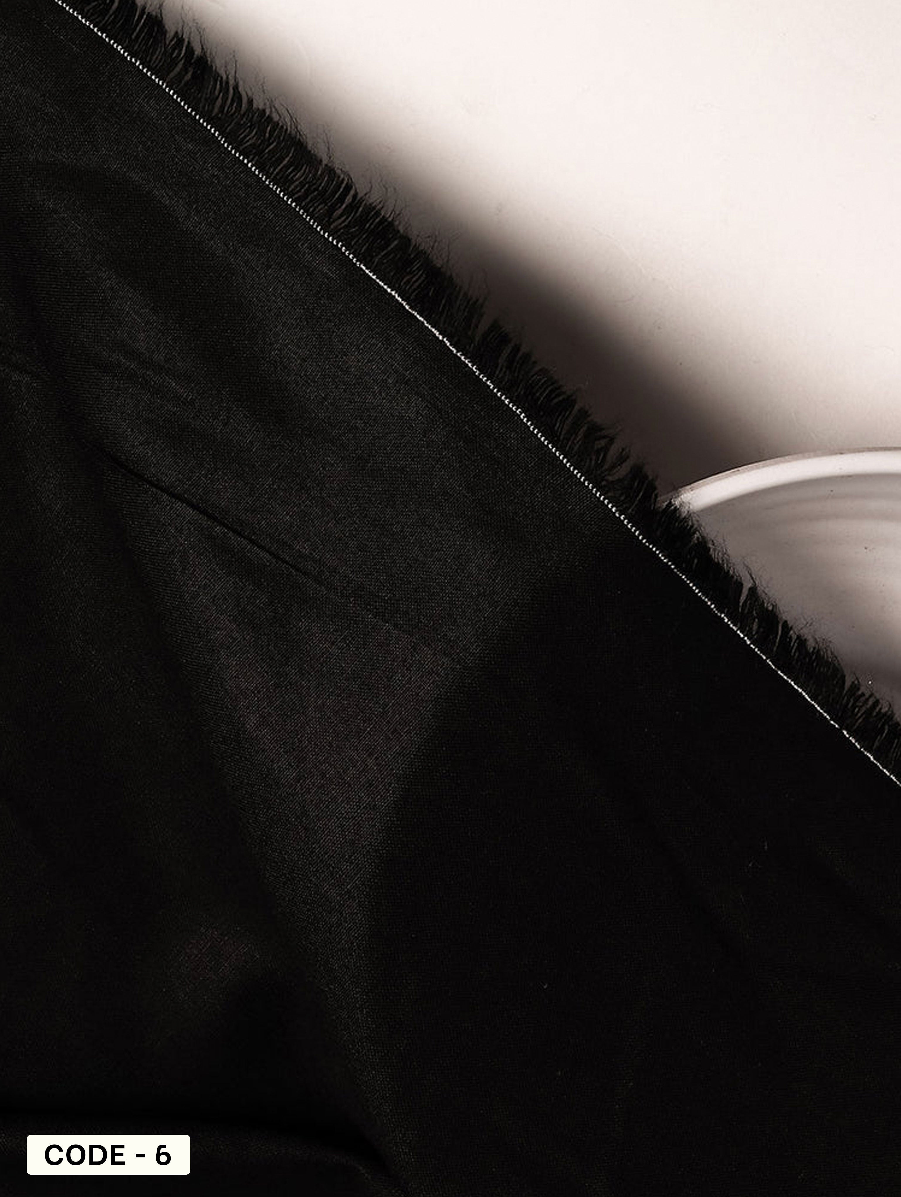 Black 30s Liva Rayon Plain Mill Dyed Fabric 56" - 16 kg