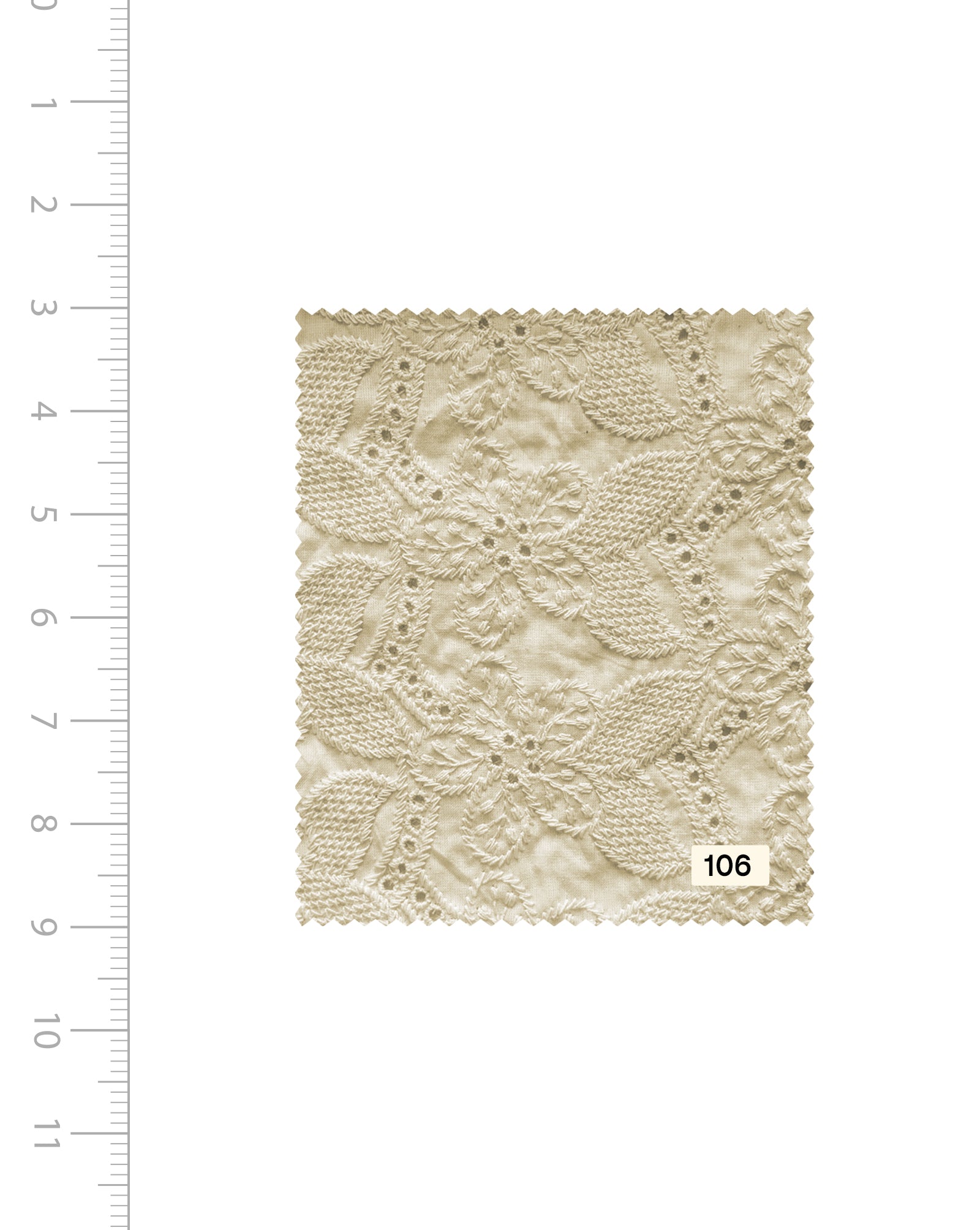 Order Schiffli Heavy Embroidery Cotton Fabric 46" (Greige) Online