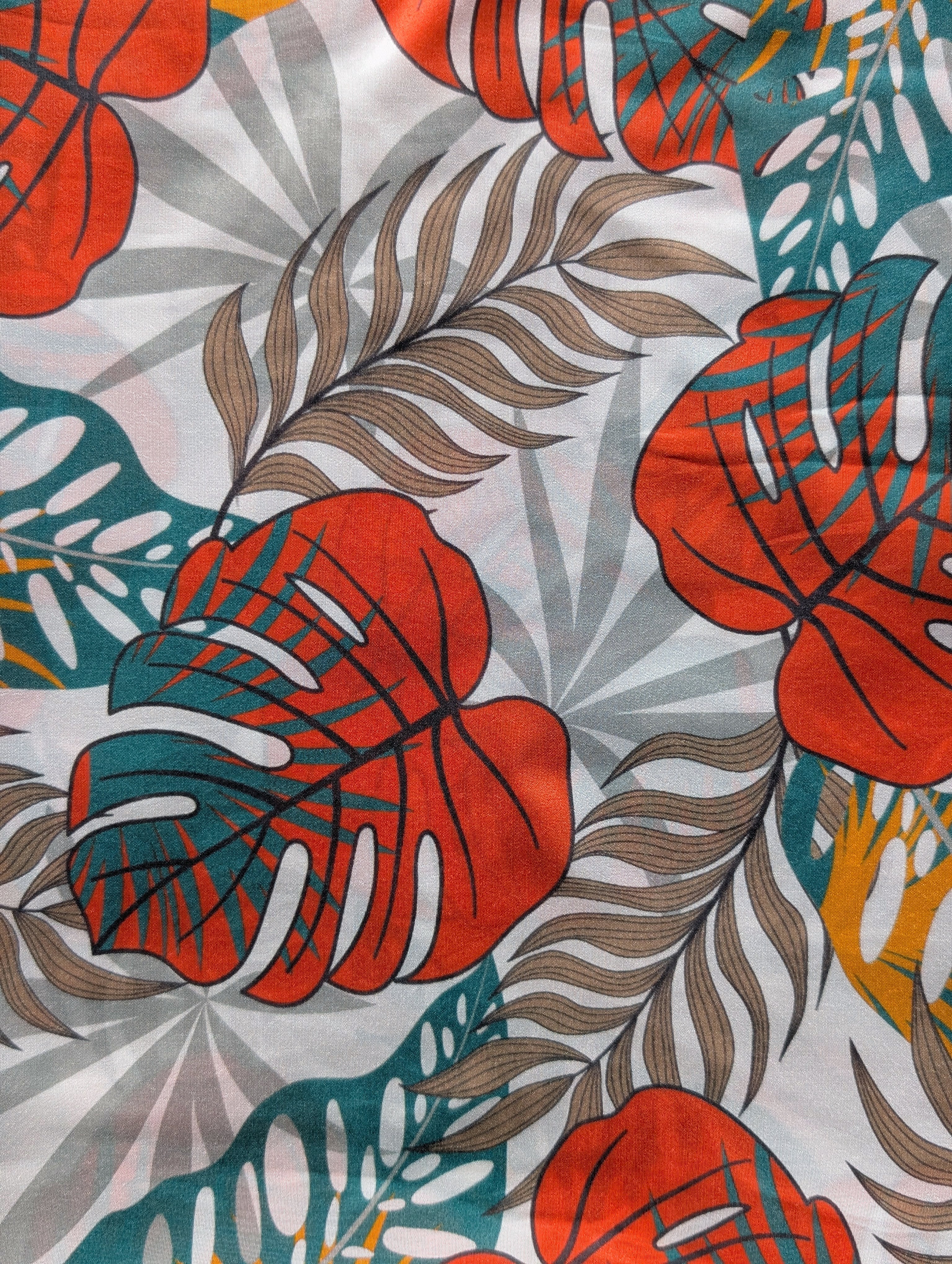 Digital Print 80 Gram Viscose Natural Crepe Fabric
