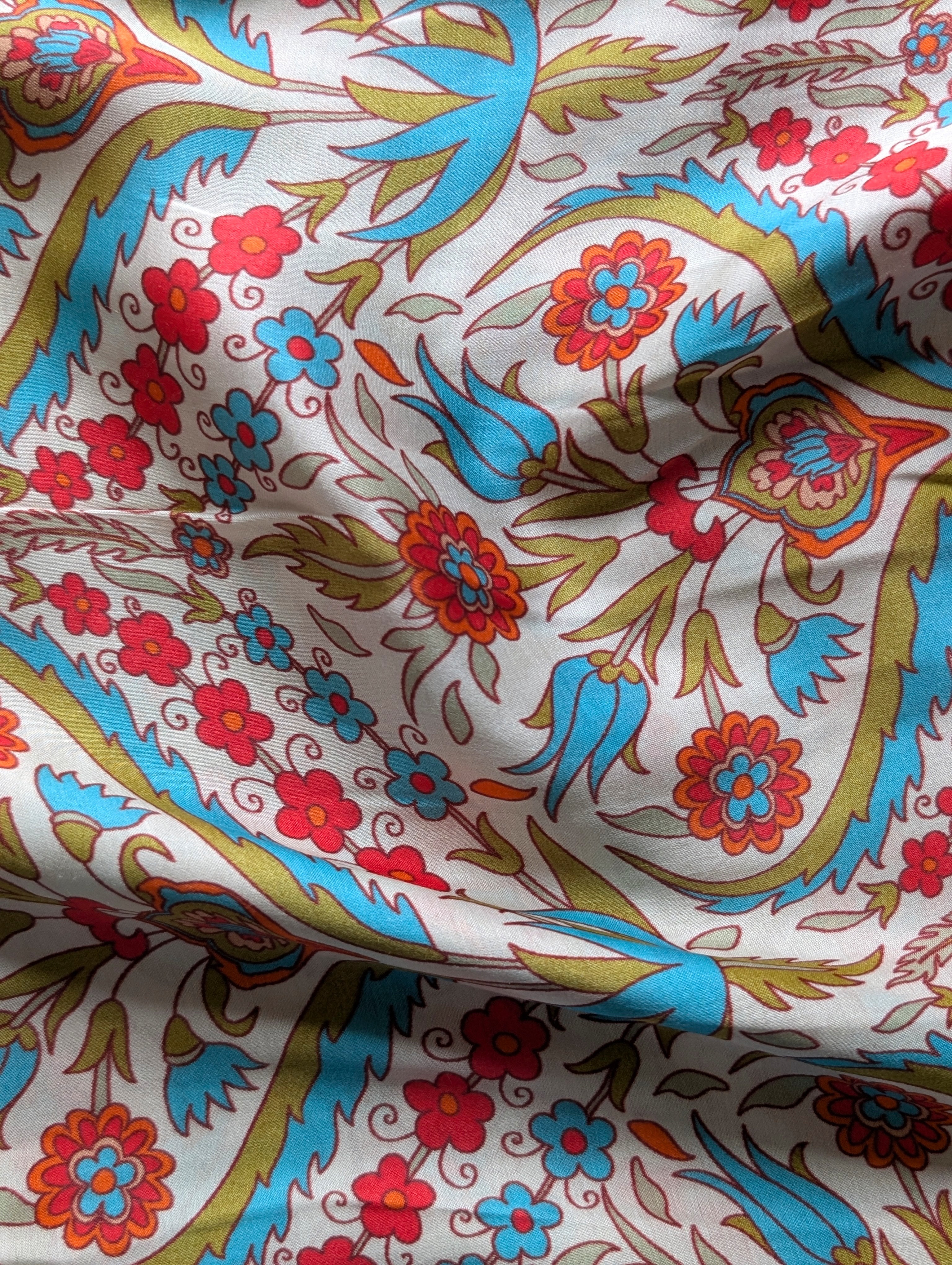 Digital Print 100 Gram Bemberg x Modal Satin Fabric (Gaji Silk)