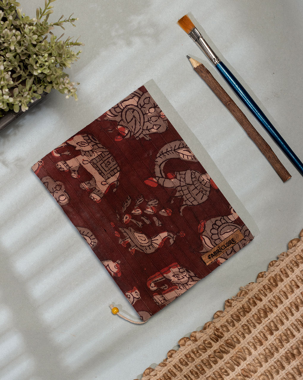 Handmade Pin-Tucks Hand Block Cotton Fabric Cover Diary