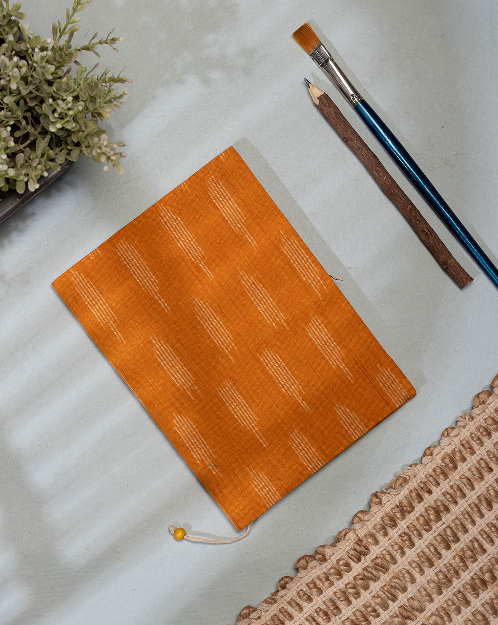 Handmade Ikat Woven Cotton Fabric Cover Diary