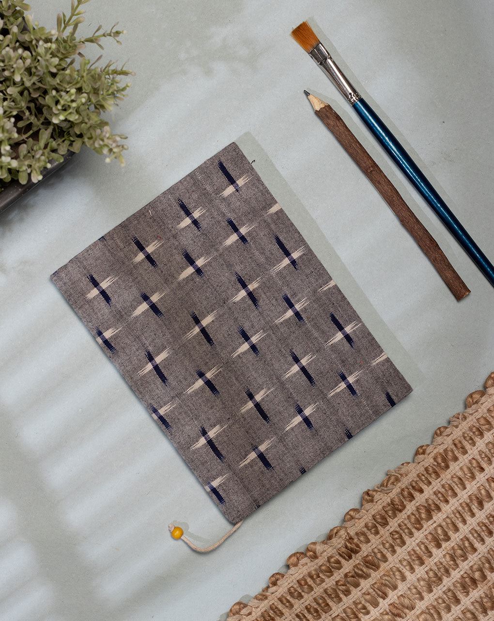 Handmade Ikat Woven Cotton Fabric Cover Diary