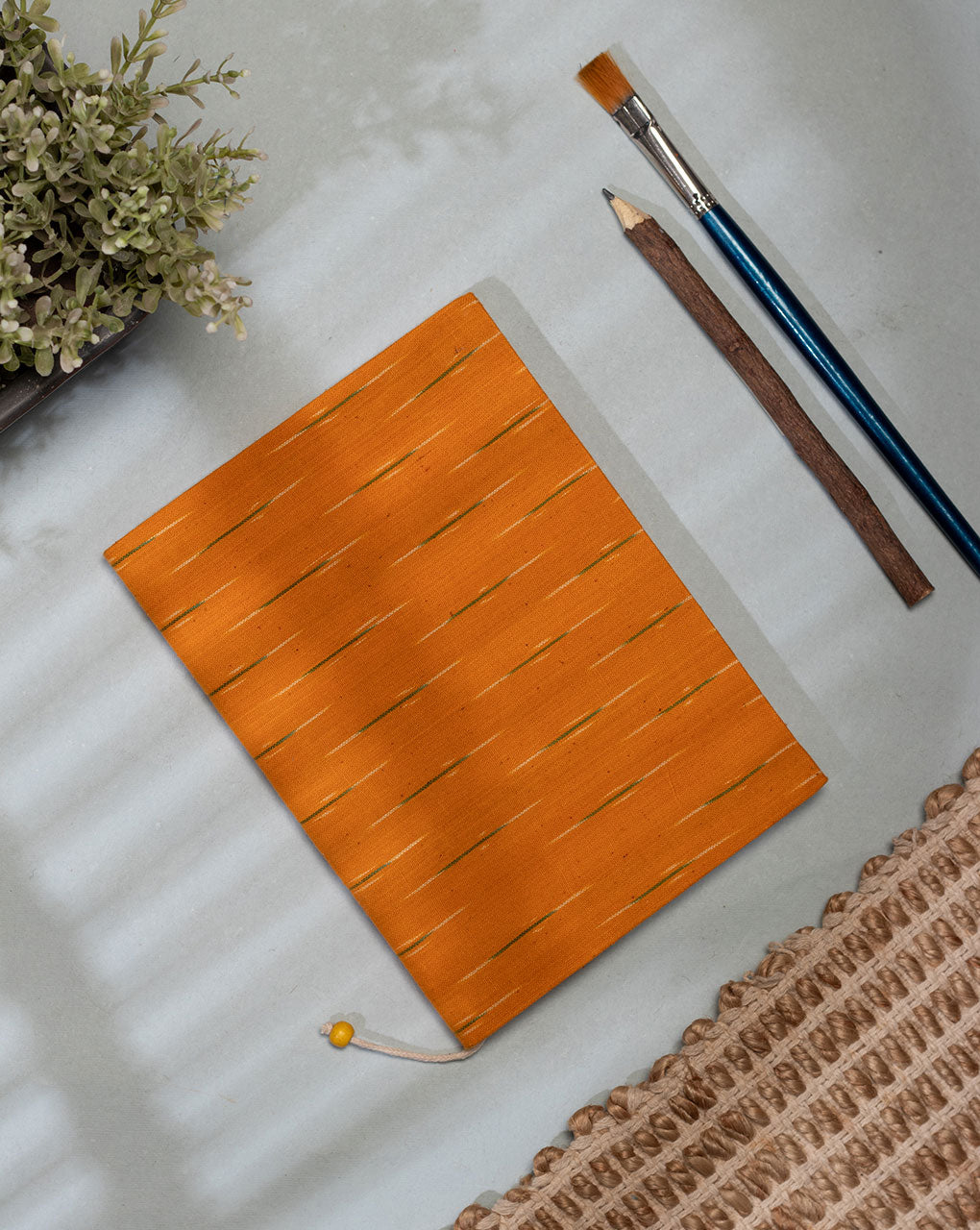 Handmade Ikat Woven Cotton Fabric Cover Diary