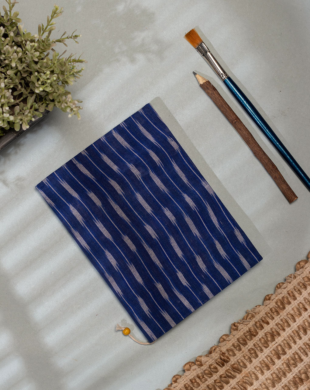 Handmade Ikat Woven Cotton Fabric Cover Diary