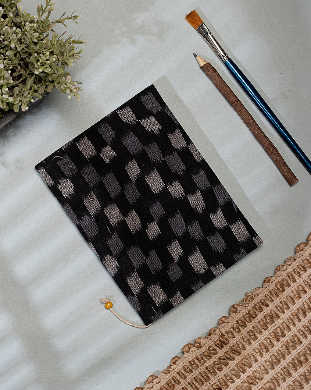 Handmade Ikat Woven Cotton Fabric Cover Diary