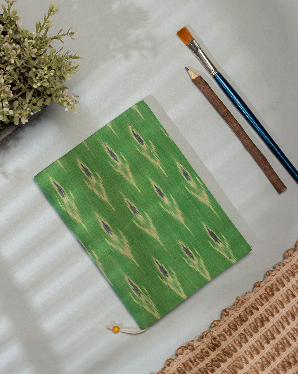 Handmade Ikat Woven Cotton Fabric Cover Diary