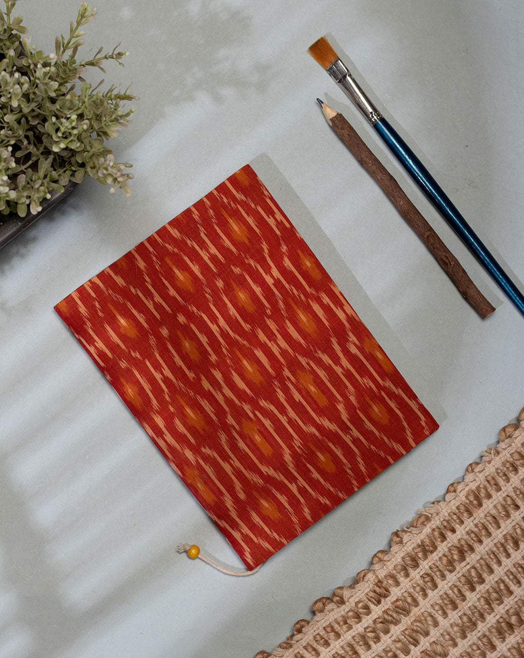 Handmade Ikat Woven Cotton Fabric Cover Diary