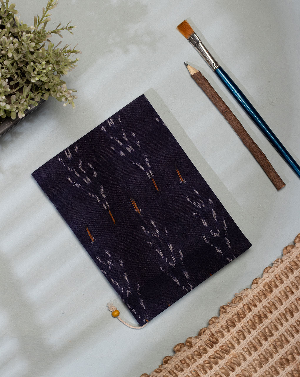 Handmade Ikat Woven Cotton Fabric Cover Diary