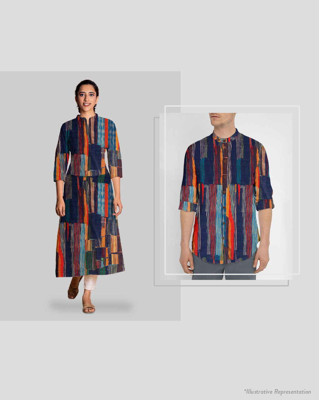 Digital Print Poly Chanderi Fabric