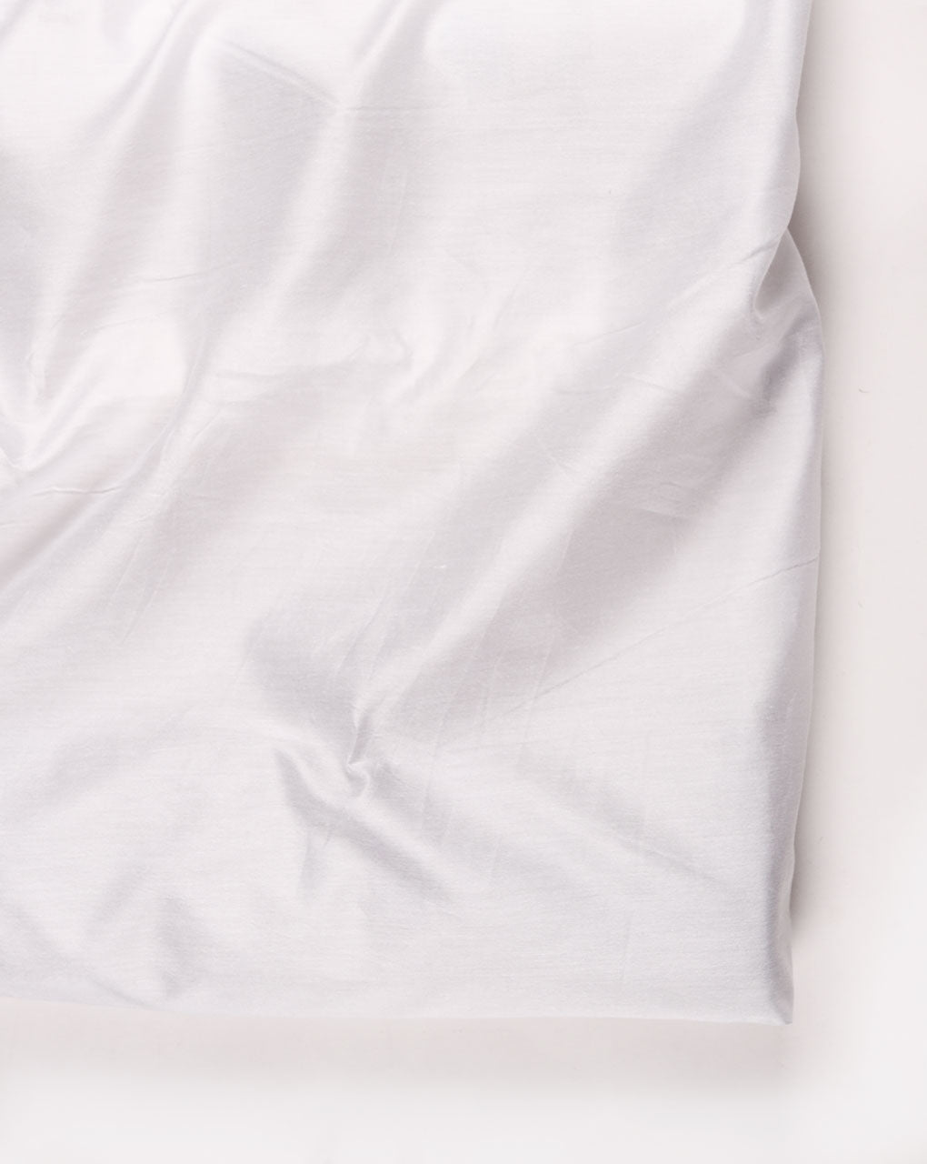 White 70 Gram Mercerized Cotton Chanderi Fabric Swatch