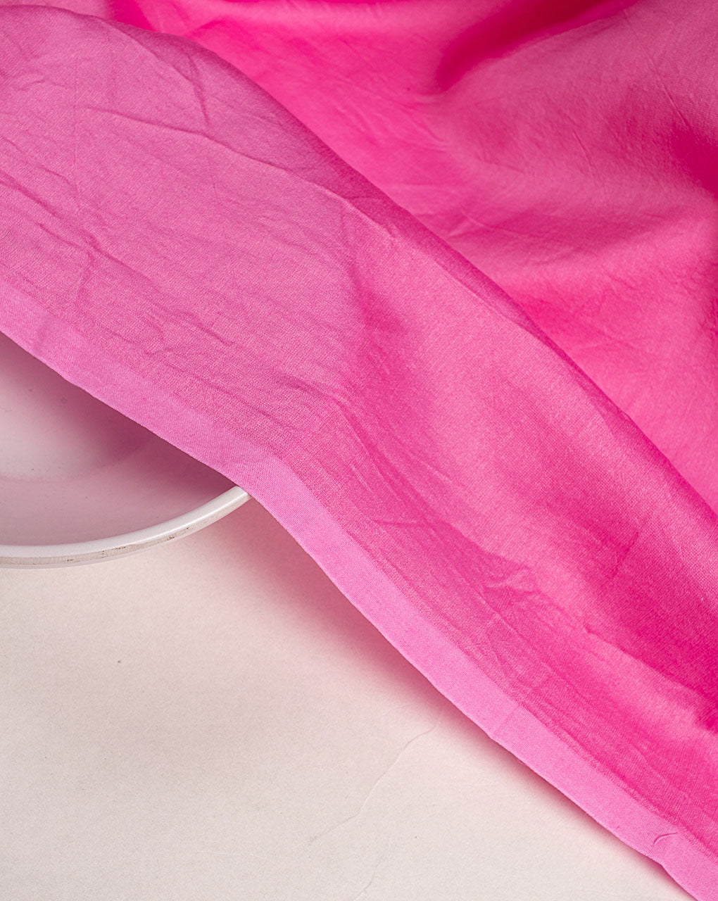 Pink Plain Chanderi Fabric
