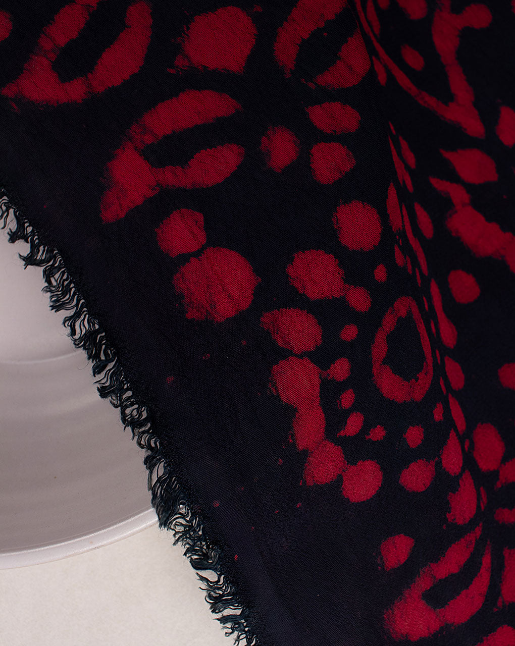 Hand Block Moss Crepe Fabric