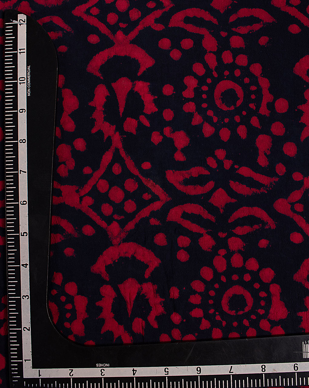 Hand Block Moss Crepe Fabric