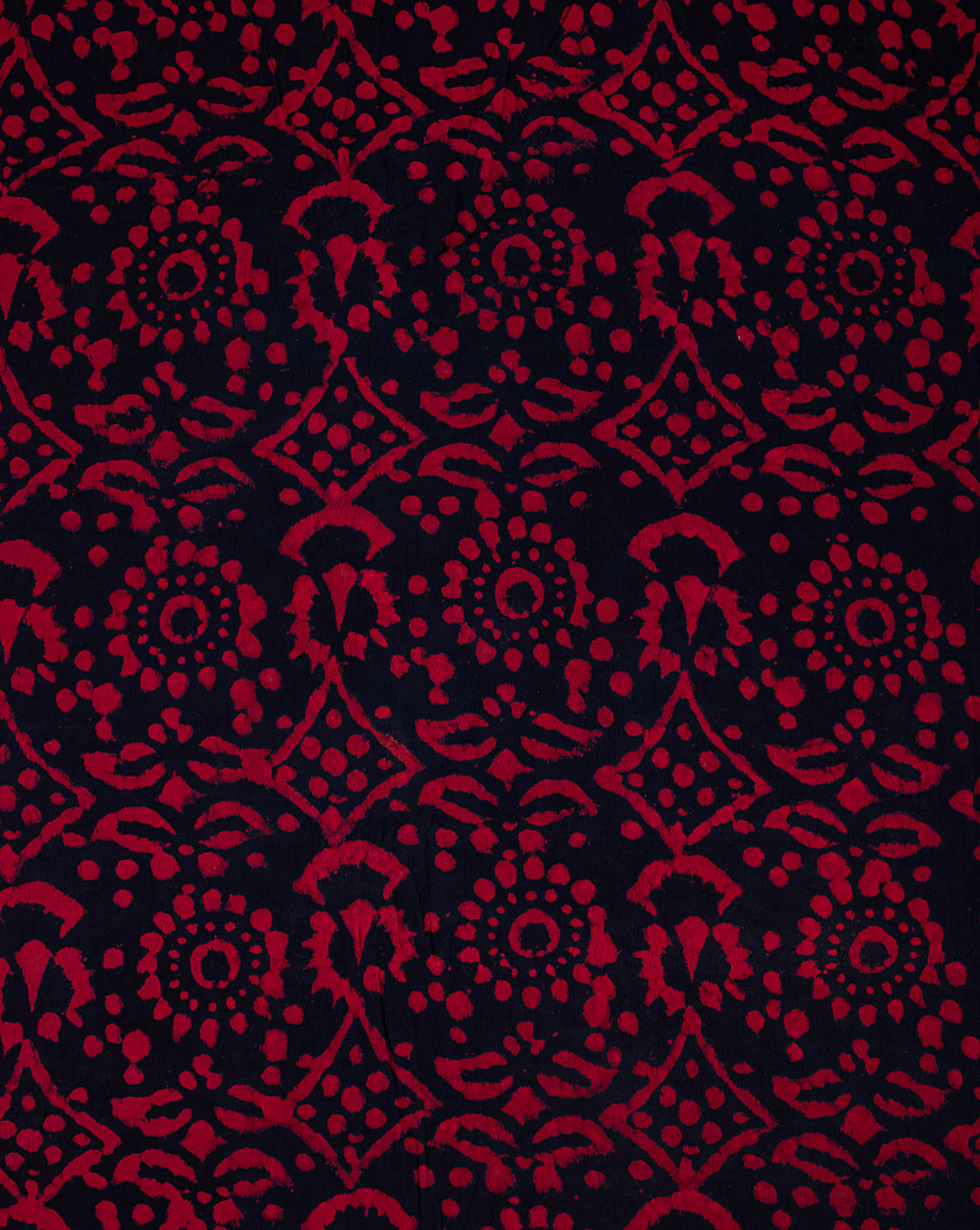 Hand Block Moss Crepe Fabric