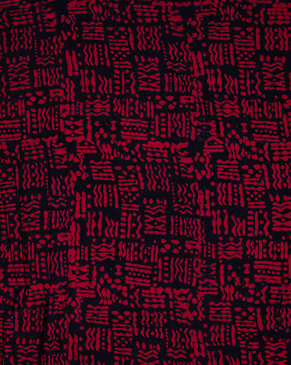 Hand Block Moss Crepe Fabric