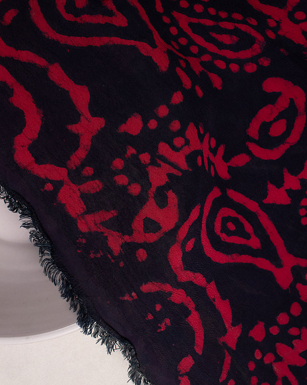 Hand Block Moss Crepe Fabric