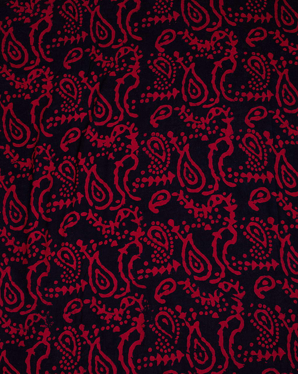 Hand Block Moss Crepe Fabric