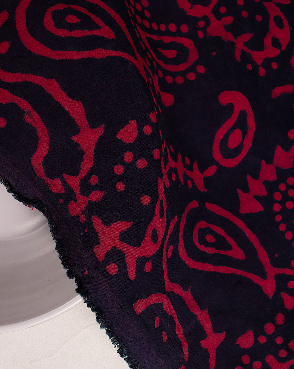 Hand Block Moss Crepe Fabric