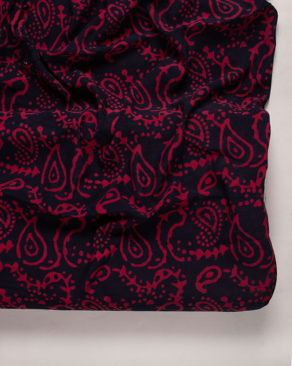 Hand Block Moss Crepe Fabric