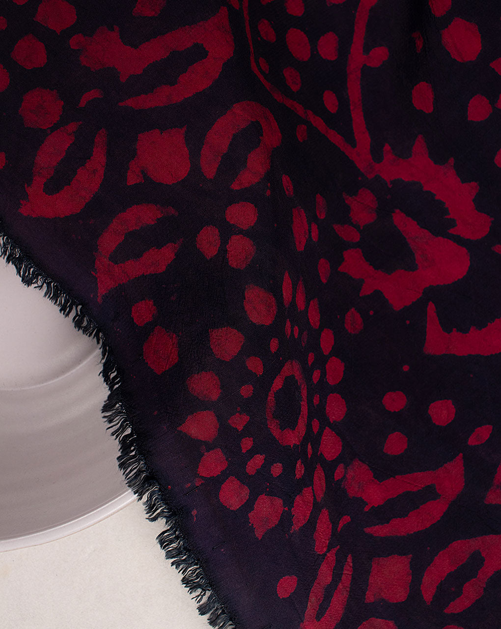 Hand Block Moss Crepe Fabric