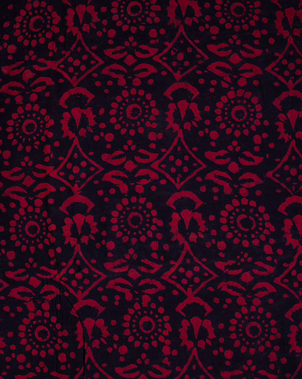 Hand Block Moss Crepe Fabric