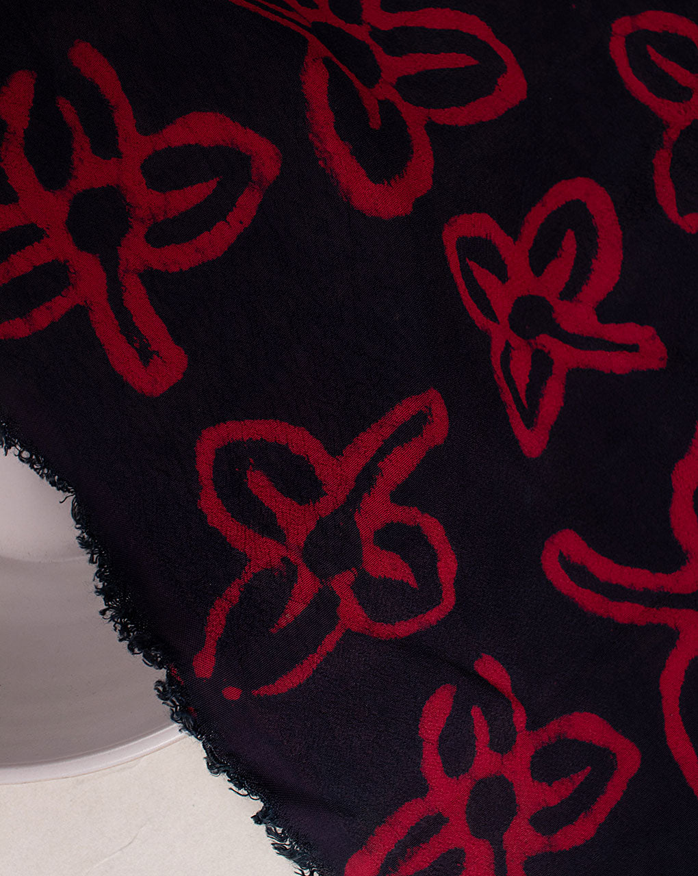 Hand Block Moss Crepe Fabric