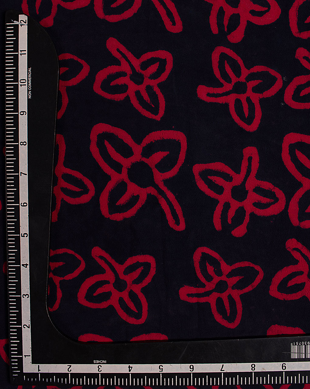 Hand Block Moss Crepe Fabric