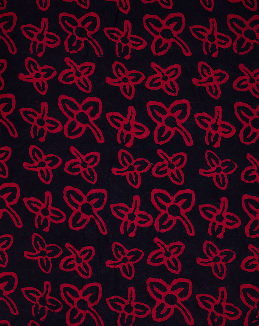 Hand Block Moss Crepe Fabric