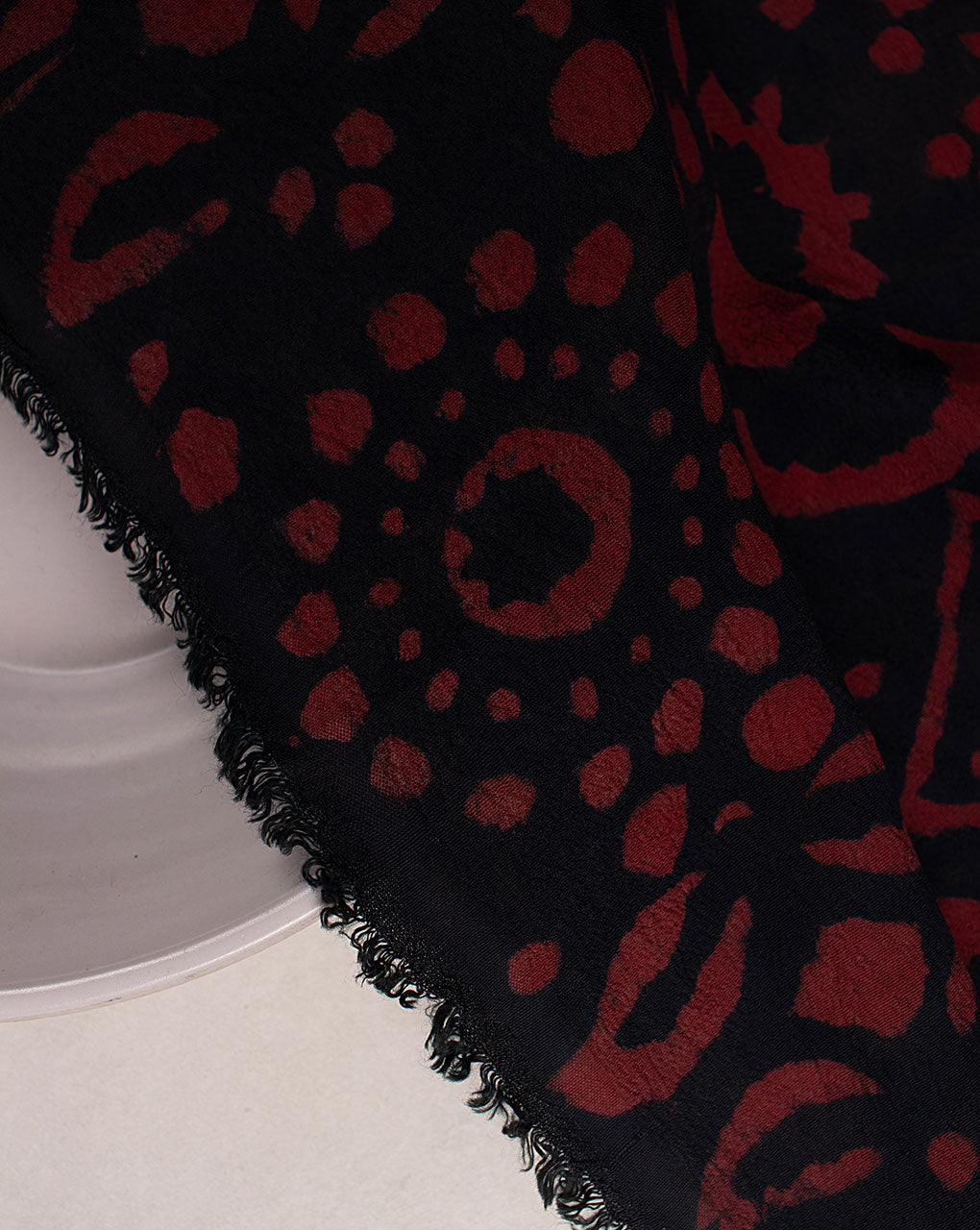Hand Block Moss Crepe Fabric