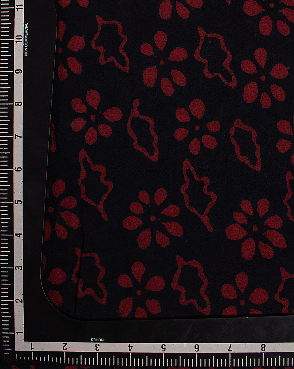 Hand Block Moss Crepe Fabric
