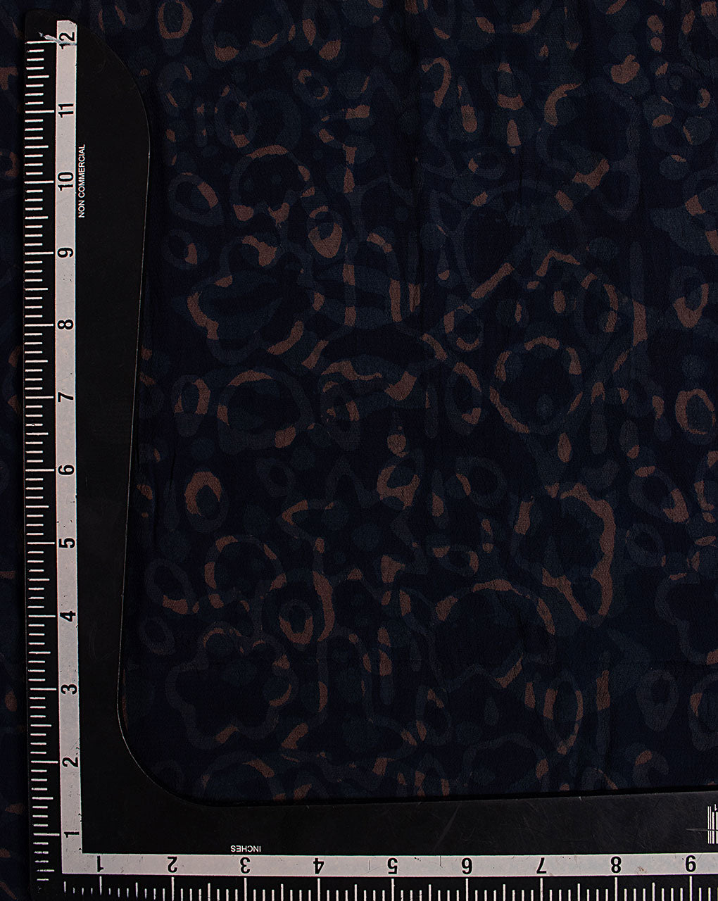Indigo Hand Block Moss Crepe Fabric