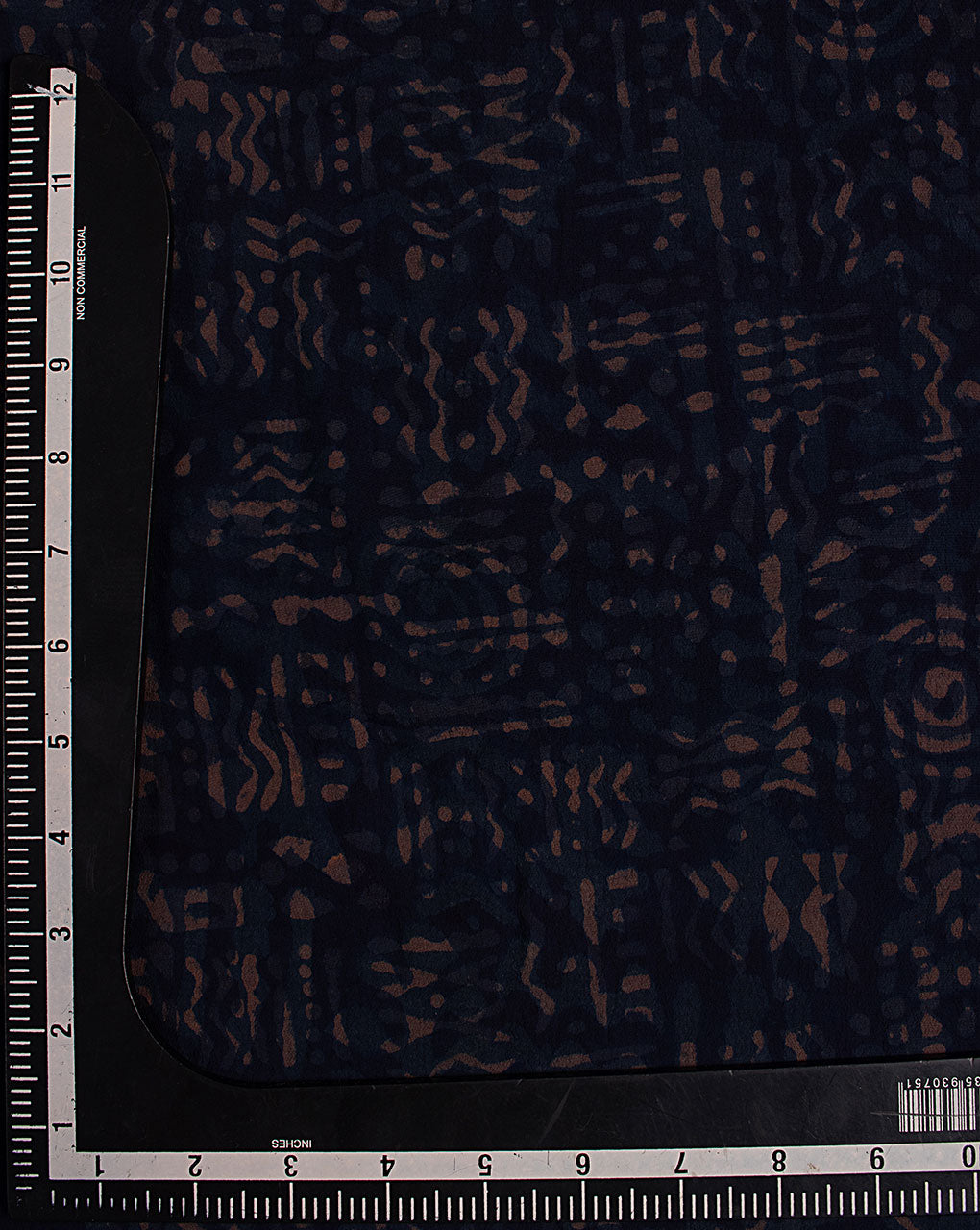 Indigo Hand Block Moss Crepe Fabric