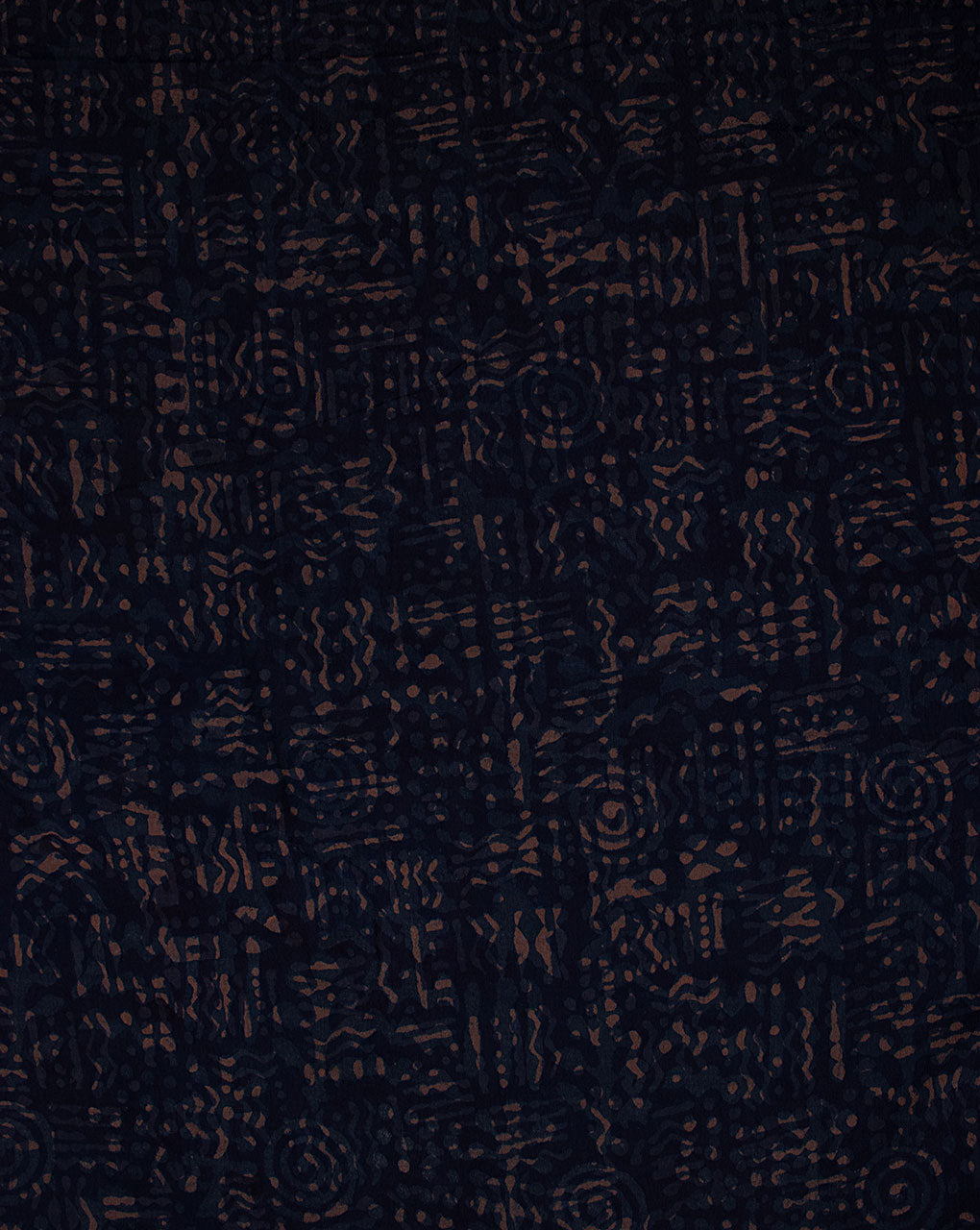Indigo Hand Block Moss Crepe Fabric