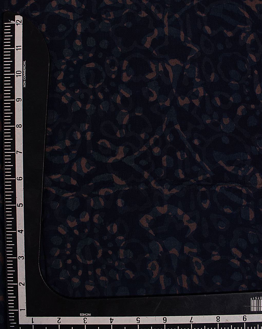 Indigo Hand Block Moss Crepe Fabric
