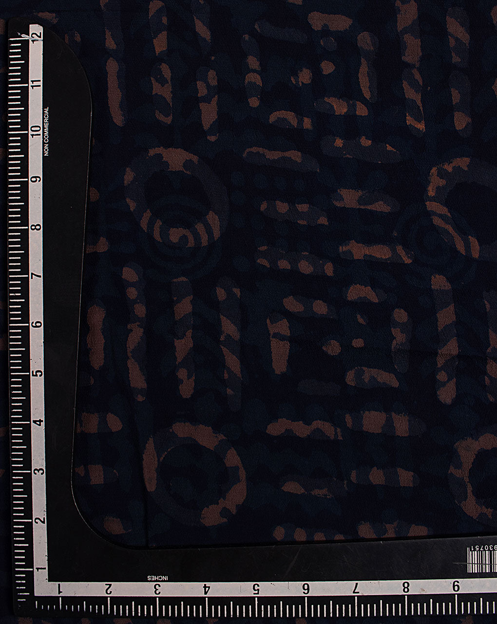 Indigo Hand Block Moss Crepe Fabric