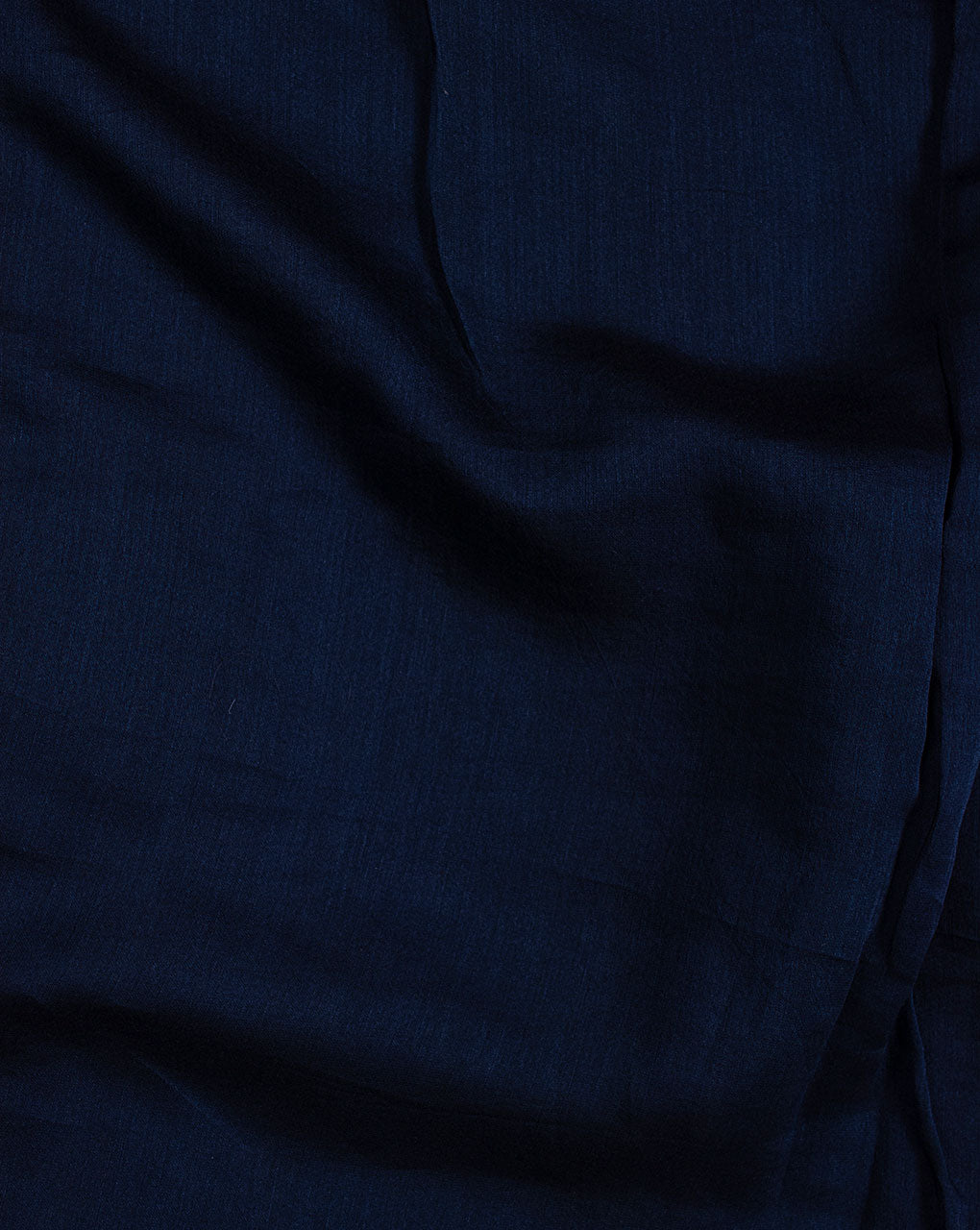 Blue Plain Zari Border Chanderi Fabric
