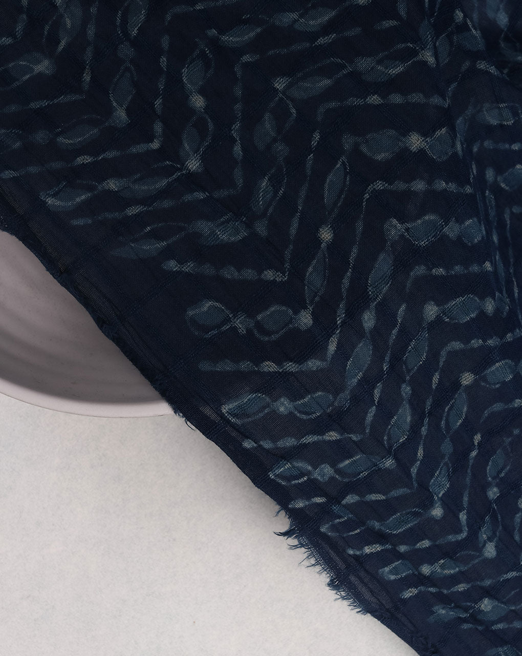 Indigo Akola Hand Block Cotton Fabric ( Width 60 Inch )