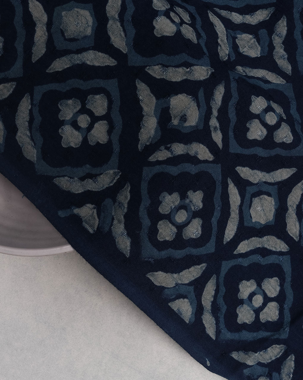 Indigo Akola Hand Block Cotton Fabric