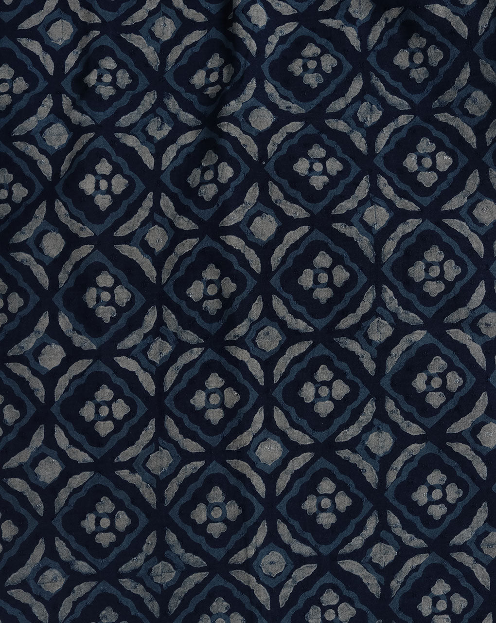 Indigo Akola Hand Block Cotton Fabric