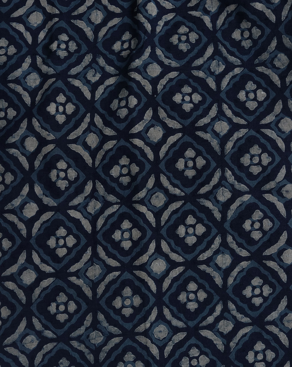 Indigo Akola Hand Block Cotton Fabric