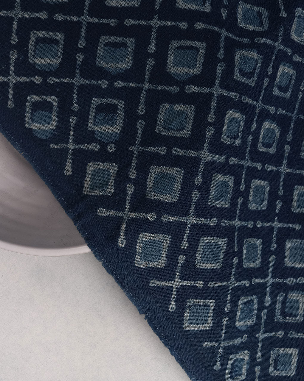 Indigo Akola Hand Block Cotton Fabric