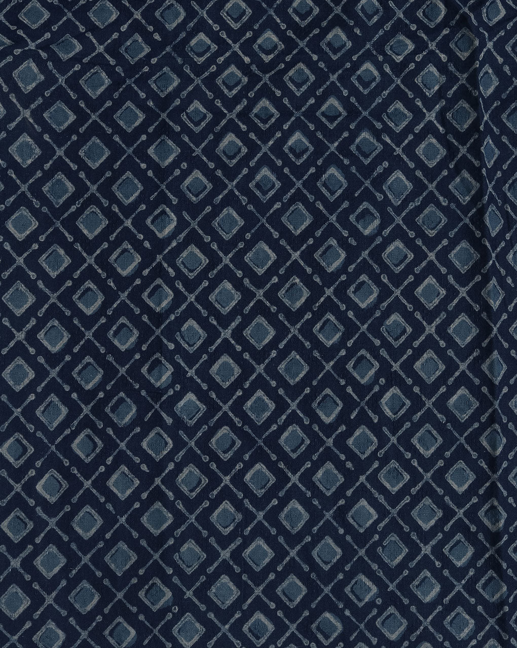 Indigo Akola Hand Block Cotton Fabric